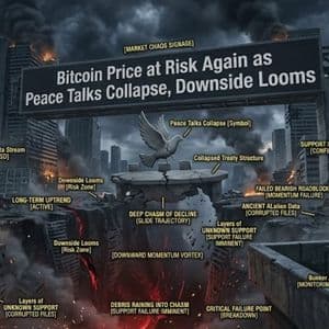 Bitcoin Price at Risk Again as Peace Talks Collapse, Downside Looms